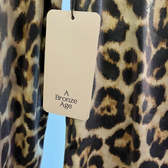 A Bronze Age Monroe Dress | Leopard Gloss Satin Bias-Cut Mini - Picture 6 of 9